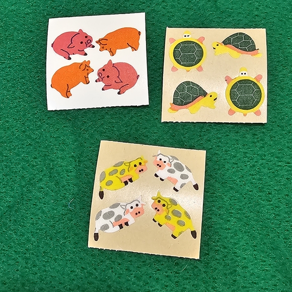 FUZZY 1:  Animal Fuzzy Sticker Lot - 12 Modules - Sandylion & Great Seven - Picture 2 of 8